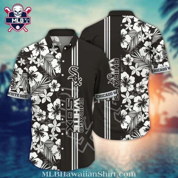 Chicago White Sox Hawaiian Shirt In Floral Monochrome