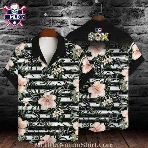 Chicago White Sox Lush Floral Striped Aloha Shirt