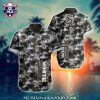 Chicago White Sox Monochrome Floral Logo Hawaiian Shirt