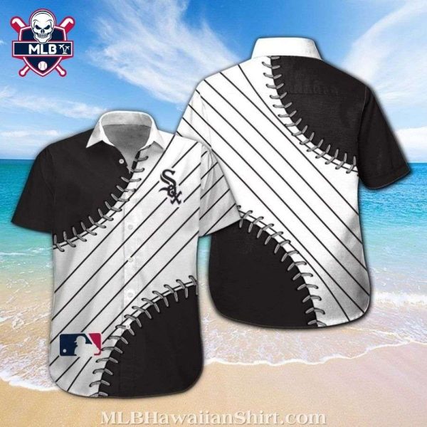 Chicago White Sox Pinstripe Pitch Hawaiian Aloha Shirt