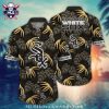 Monochrome Floral Patterns Chicago White Sox Aloha Shirt