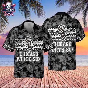 Chicago White Sox Tropical Night Hibiscus Flower And Logo Hawaiian Shirt