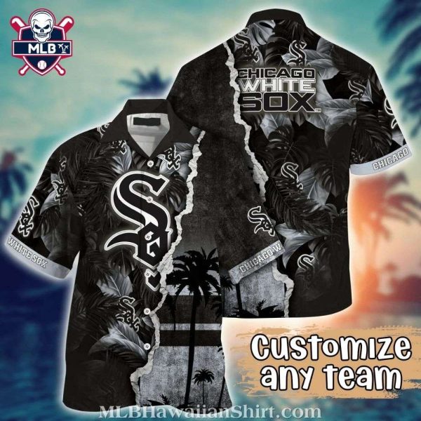 Chicago White Sox Tropical Sunset Aloha Shirt With Palm Graphics