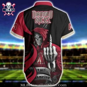 Cool Diamondbacks Champion Spirit Skull Hawaiian Shirt