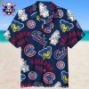 Classic Chicago Cubs Logo White Blue Hawaiian Shirt – Cubs Tropical Shirt