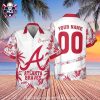 Customizable Atlanta Braves Floral Accent Hawaiian Shirt – Tropical Red