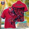 Dark Gray Floral Elegance Atlanta Braves Hawaiian Shirt