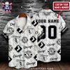 Monochrome Floral Patterns Chicago White Sox Aloha Shirt