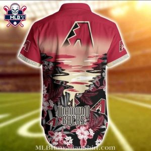 Diamondbacks Midnight Floral MLB Hawaiian Shirt 2