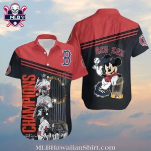 Disney Mickey Mouse Champions Design Boston Red Sox Hawaiian Shirt