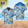 Los Angeles Dodgers Monochrome Foliage MLB Aloha Shirt – Elegant Fan Gear