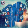 Dodgers Patriotic Stripes And Hibiscus Hawaiian Shirt