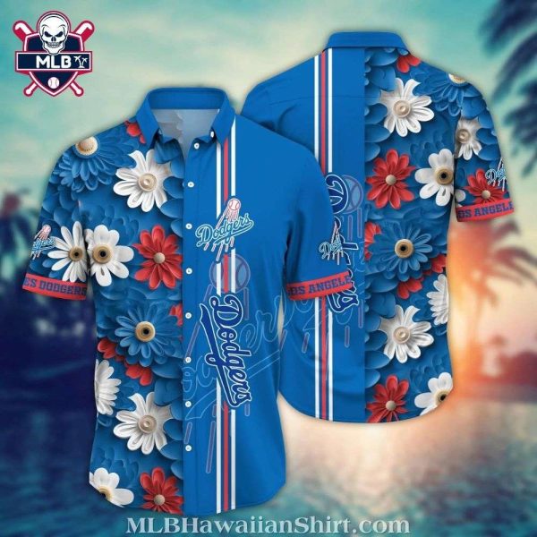 Dodgers Floral Pitch MLB Hawaiian Shirt – Los Angeles Summer Blossoms