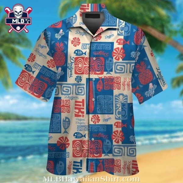 Dodgers Tiki And Pineapple Party Hawaiian Shirt