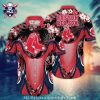 Flamingo Garden Boston Red Sox Hawaiian Shirt