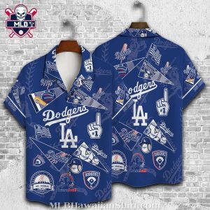 Fan Favorite Los Angeles Dodgers Pennant Hawaiian Shirt