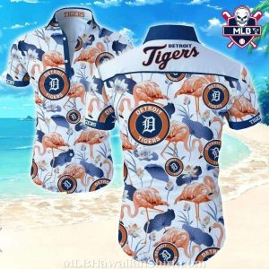 Flamingo Garden Detroit Tigers Hawaiian Shirt