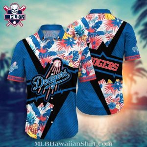 Floral Burst LA Dodgers Tropical Hawaiian Shirt – Colorful MLB Spirit