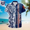 Tropical Leaf And Hibiscus Detroit Tigers Aloha Shirt