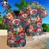 Wrigley Field Charm – Vintage Chicago Cubs Tropical Aloha Shirt With City Icons