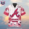 Fuchsia Flora Atlanta Braves Hawaiian Shirt