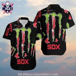 Green Monster Energy Boston Red Sox Graphic Hawaiian Shirt