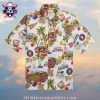 Los Angeles Angels Tropical Hawaiian Shirt With Hibiscus And Pineapple Motif