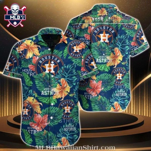 Houston Astros Lush Tropical Night Hawaiian Shirt