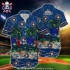 Houston Astros Tropical Floral Emblem Hawaiian Shirt