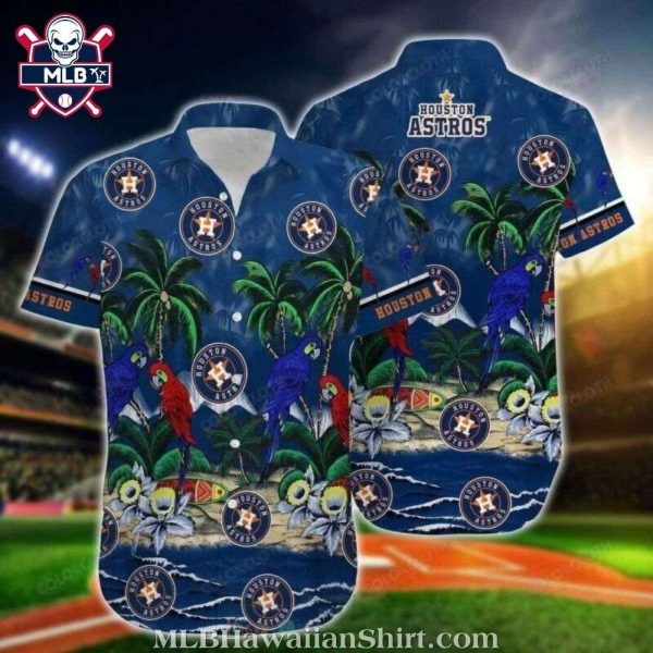 Houston Astros Nighttime Paradise Hawaiian Shirt