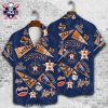 Houston Astros Grand Floral Emblem Hawaiian Shirt