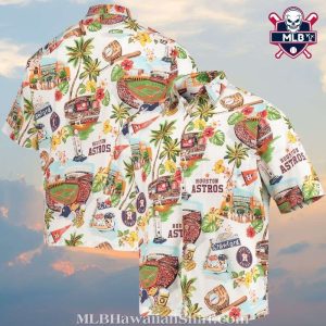 Houston Astros Scenic Baseball Fields Hibiscus Hawaiian Shirt