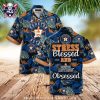 Houston Astros Tropical Leaf And Baseball Design Hawaiian Shirt