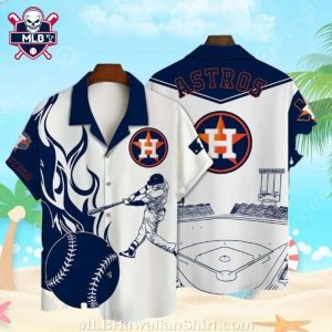 Houston Astros Swing Batter Baseball Aloha Shirt