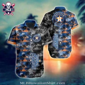 Houston Astros Tropical Palm Evening Hawaiian Shirt