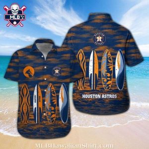 Houston Astros Tropical Surfboards And Waves Hawaiian Shirt