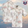 Houston Astros Wave Crest Tropical Hawaiian Shirt – Royal Blue Gold Leaf Patterns