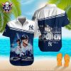 Monochrome Floral Patterns NY Yankees Aloha Shirt