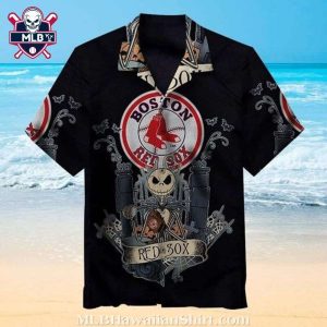 Jack Skellington Halloween Graphics Boston Red Sox Hawaiian Shirt