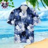 Royal Blue Floral Kansas City Royals Hawaiian Shirt With Team Logo Emblems