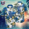 Light Blue Palm Tree And Crown KC Royals Hawaiian Shirt