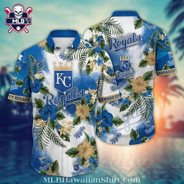 Kansas City Royals White Floral Majesty Hawaiian Shirt