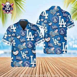 LA Dodgers Iconic Blue Game Day Aloha Shirt – MLB LA Dodgers Hawaiian Shirt