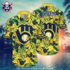 Golden Hour Game – Milwaukee Brewers Sunset Silhouette Hawaiian Shirt