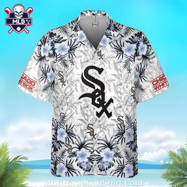 Light Floral Chicago White Sox Tropical Aloha Shirt