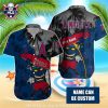 Los Angeles Angels Red And Blue Hawaiian Shirt With Tropical Flora