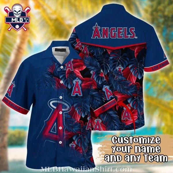 Los Angeles Angels Palm Leaf Aloha Shirt