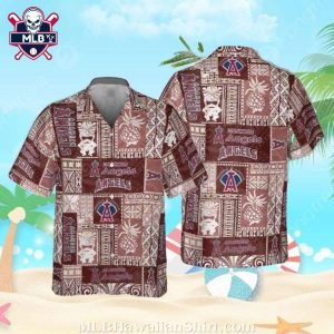 Los Angeles Angels Traditional Tribal Design Hawaiian Shirt