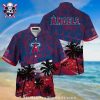 Minnie Mouse Graphics LA Angels Hawaiian Shirt With Hibiscus Pattern