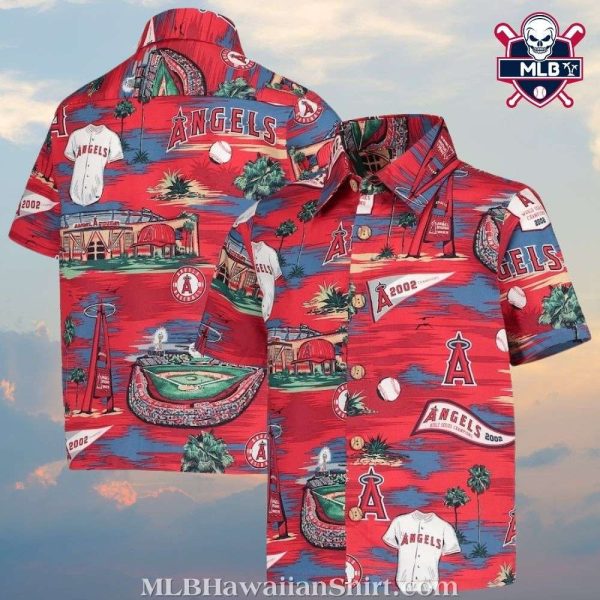 Los Angeles Angels Vintage Stadium Aloha Shirt